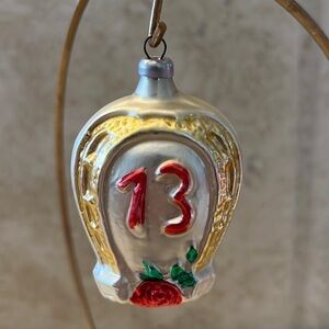 Inge-Glas of Germany Horseshoe Mouth Blown Christmas ornament
